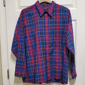 Men's Long Sleeved Plaid Shirt